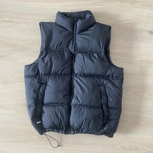 Mens Black Zara Puffer Vest Size M